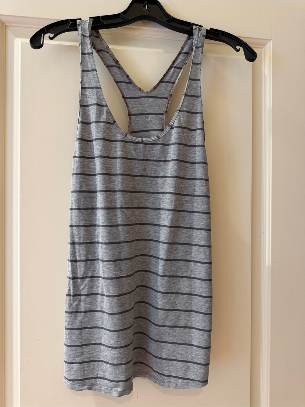 lululemon athletica Gray Striped Racerback Tank
